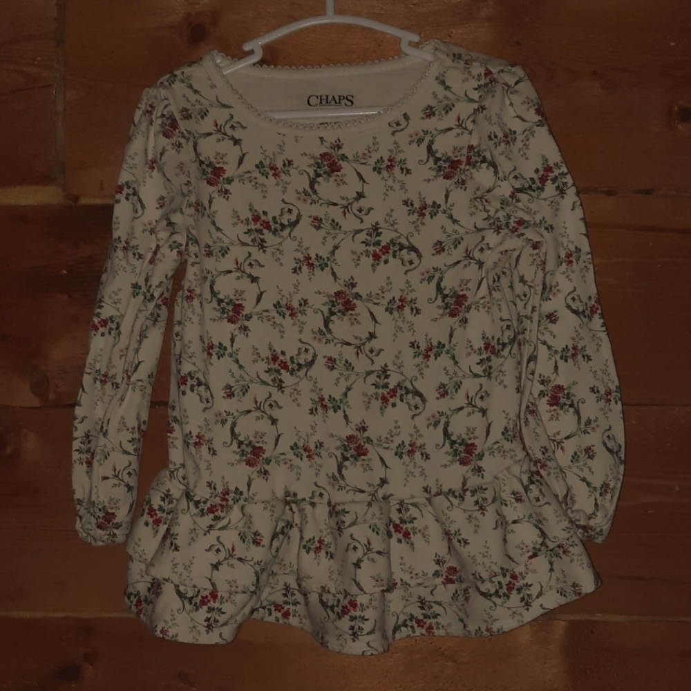 🍀3/15 Girl's Christmas Long sleeve Floral Shirt